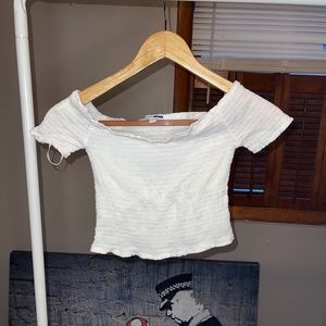 Fashion Nova White Crop Top Tee